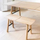 Modern Design Bench in Ash Wood with Veneered Seat - Andria Viadurini