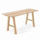Modern Design Bench in Ash Wood with Veneered Seat - Andria Viadurini