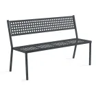 Stackable Garden Bench in Galvanized Steel Made in Italy - Aberdeen Viadurini