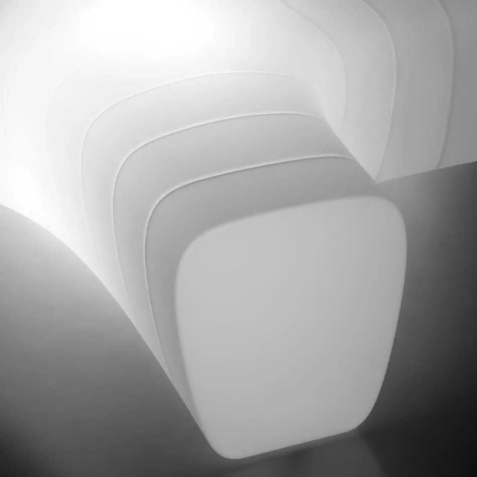 Luminous Garden Bench in Polyethylene with LED Made in Italy - Galatea Viadurini