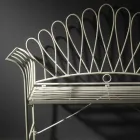 2 Seater Garden Bench in Metal Ivory Finish - Glue Viadurini