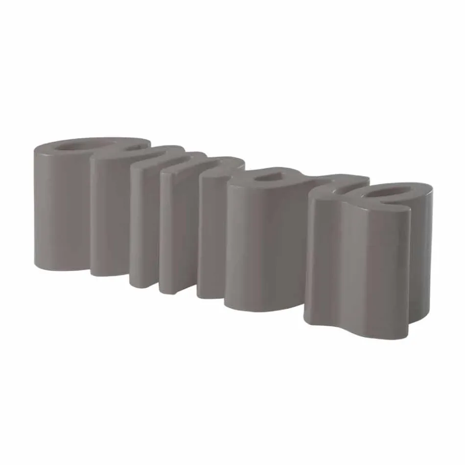 Colorful design bench Slide Love modern made in Italy Viadurini