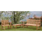 Garden Bench in Natural Teak of Various Sizes - Yggdrasil Viadurini