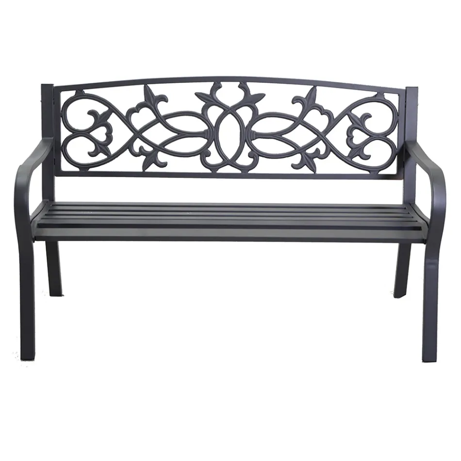 Garden Bench Made of Metal with Different Finishes - Stapler Viadurini