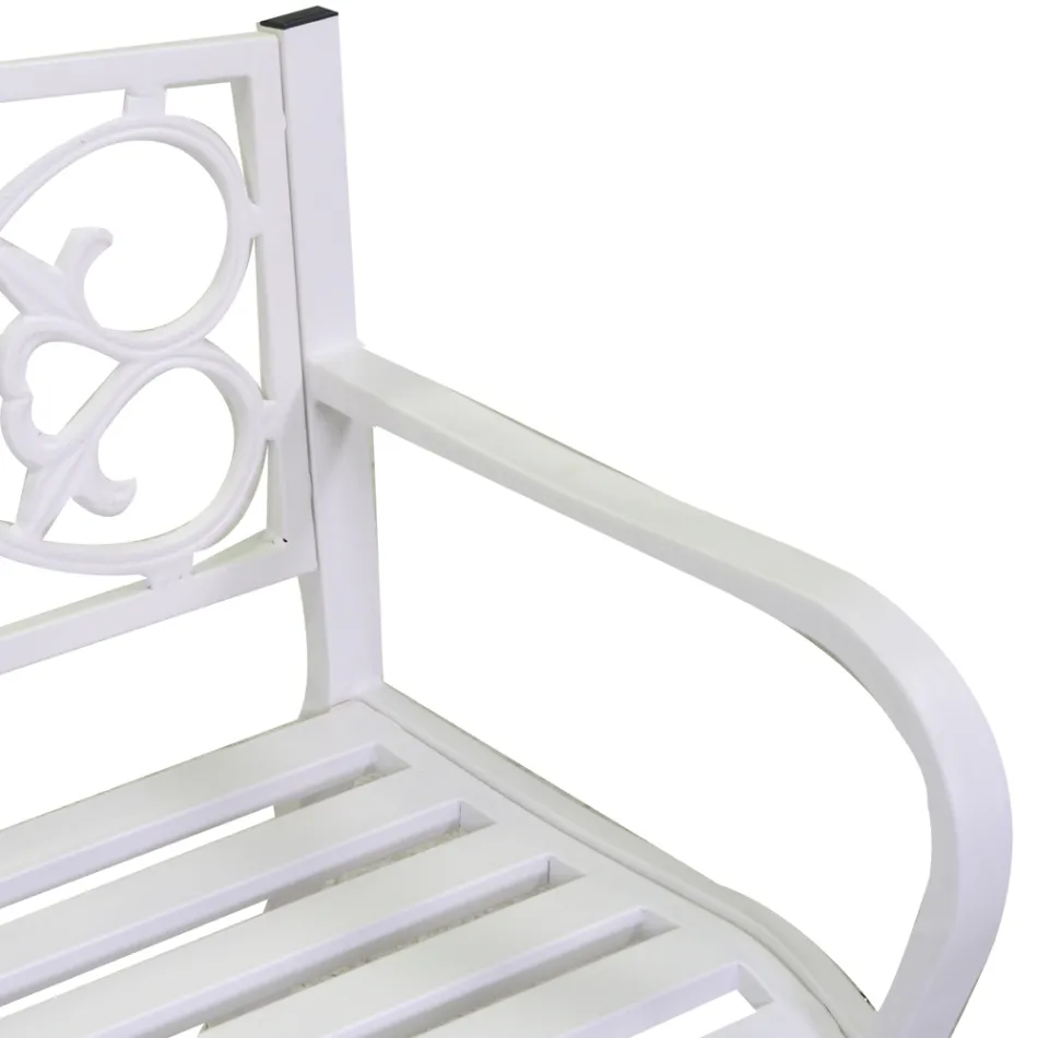 Garden Bench Made of Metal with Different Finishes - Stapler Viadurini