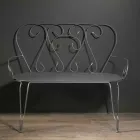 Garden Bench Made Entirely of Metal - Archive Viadurini