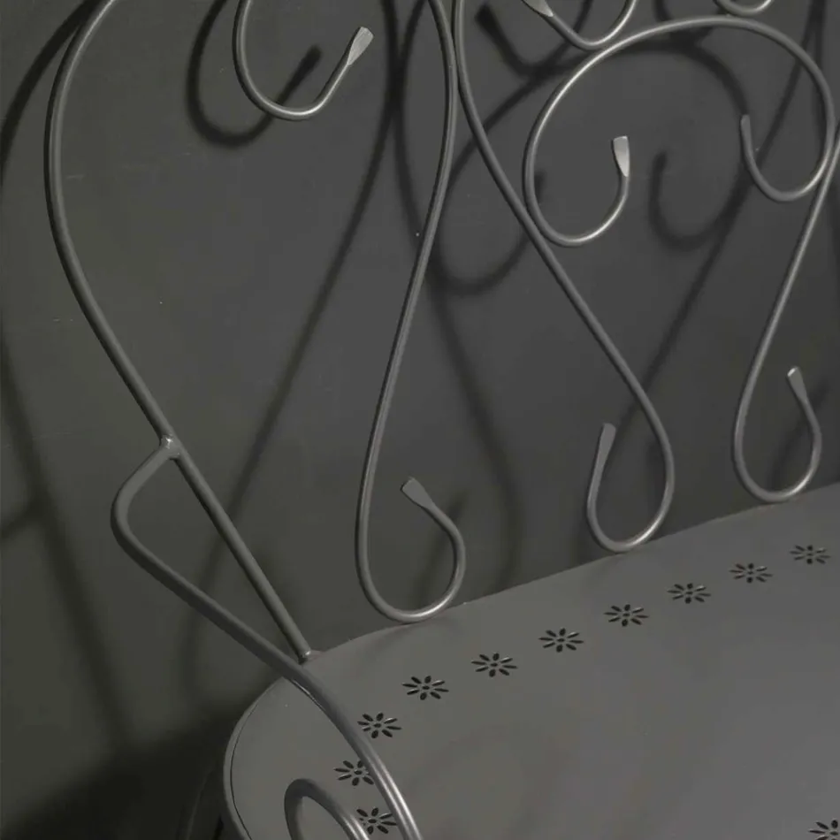 Garden Bench Made Entirely of Metal - Archive Viadurini