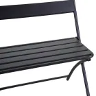 Folding Garden Bench Made of Metal - Ribbon Viadurini