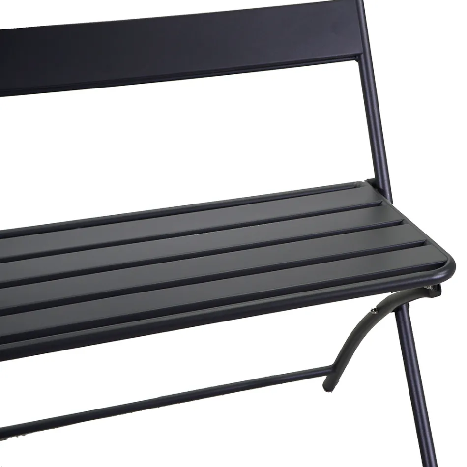 Folding Garden Bench Made of Metal - Ribbon Viadurini