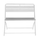 Folding Garden Bench Made of Metal - Ribbon Viadurini