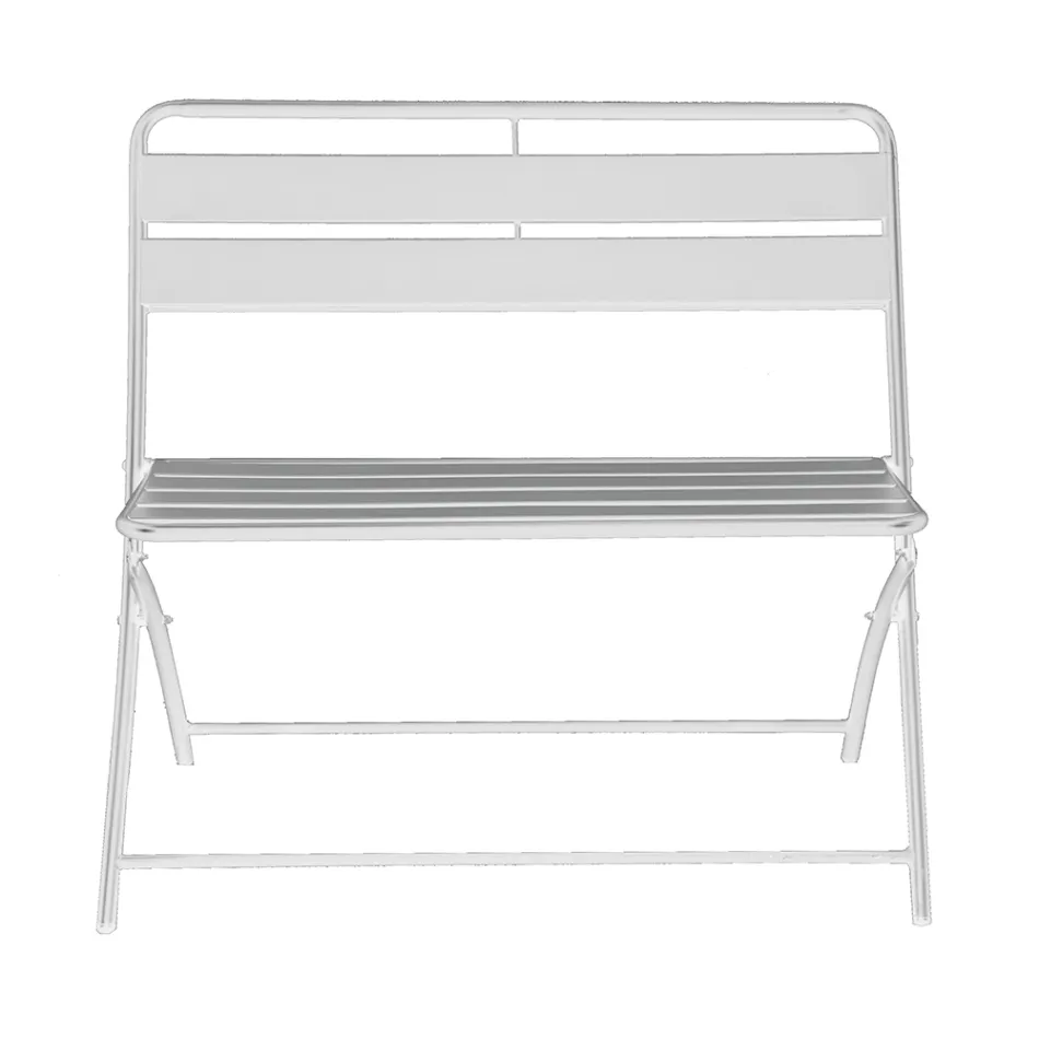 Folding Garden Bench Made of Metal - Ribbon Viadurini