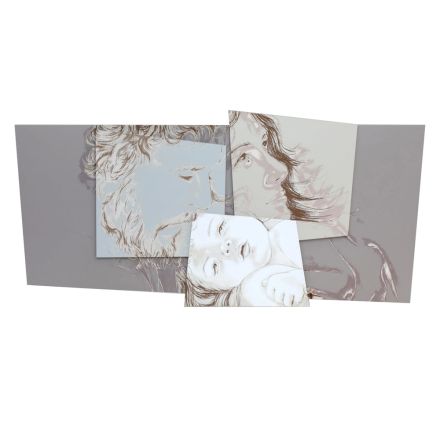 Panel with the Bethlehem Family Made in Laser Made in Italy - Paola Viadurini