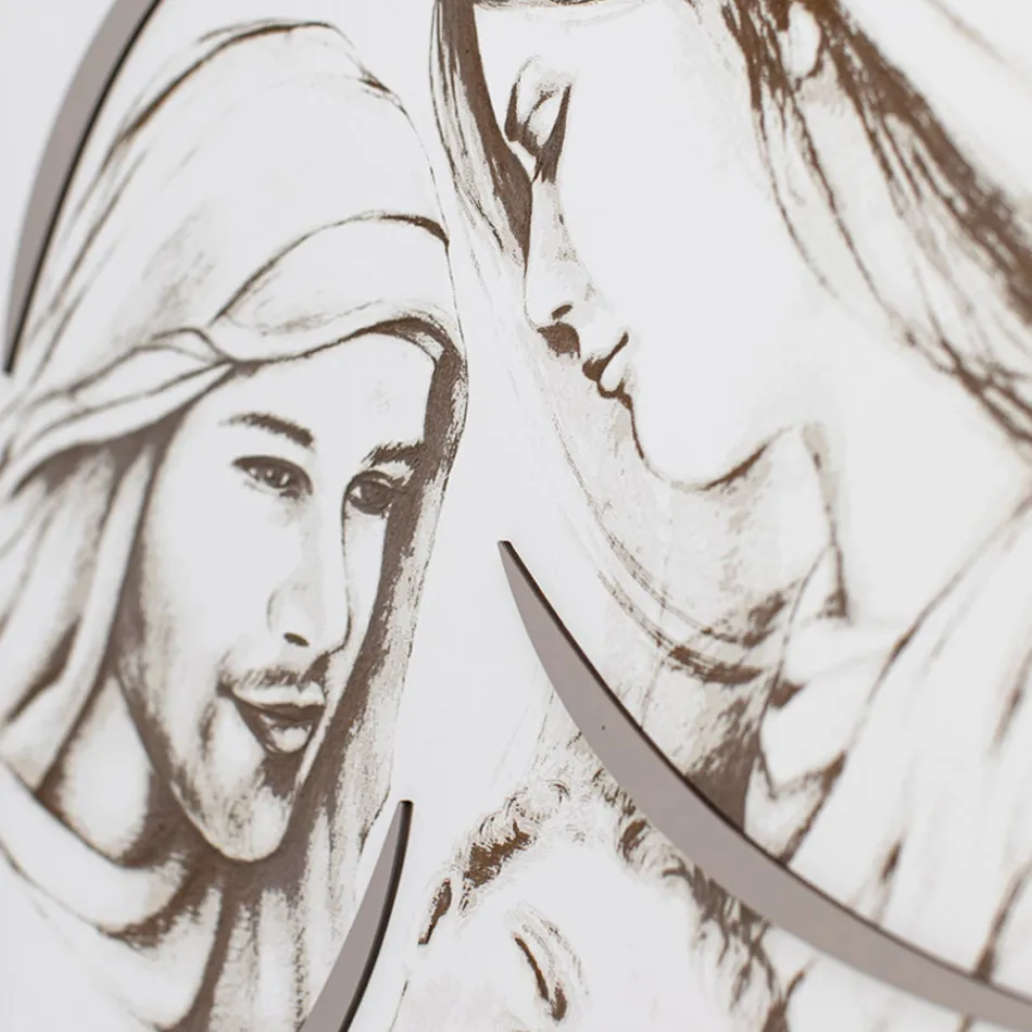 Panel with the Laser Engraved Family Made in Italy - Micky Viadurini