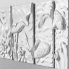 Decorative Wall Panel Modern Design White and Grey Ceramic - Giappoko Viadurini
