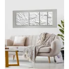 Decorative Wall Panel Modern Design White and Grey Ceramic - Giappoko Viadurini