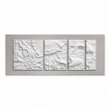 Decorative Wall Panel Modern Design White and Grey Ceramic - Giappoko