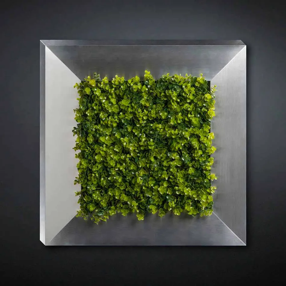 Decorative Metal Panel with Artificial Flowers Made in Italy - Fiorellino Viadurini