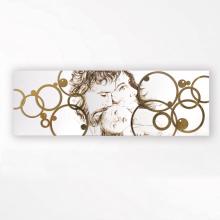 Panel Made with Laser of the Sagrada Familia Made in Italy - Elisa Viadurini