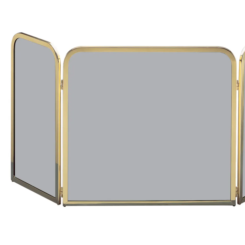 Brass Spark Arrester with Smoked Tempered Crystal Made in Italy - Orango Viadurini