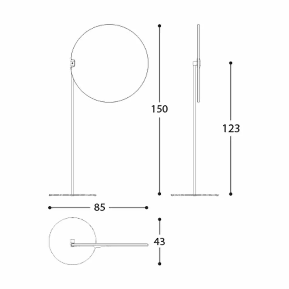 Fabric Parasol with Aluminium Structure - Emma Sunscreen by Varaschin Viadurini