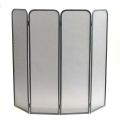 Stove guard with 4 doors in black painted steel Made in Italy - Kiwi