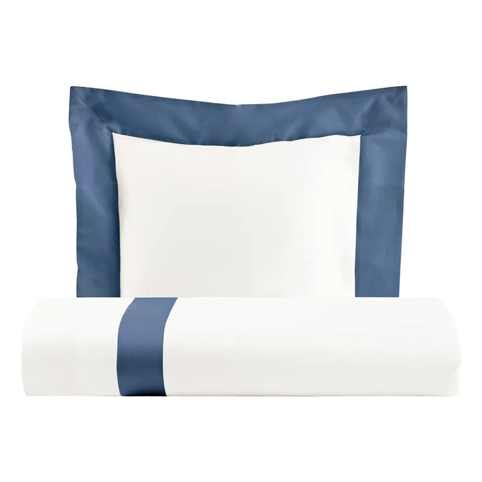 100% Cotton and 10% Cotton Satin Duvet Cover Set with 1 Pillow Case - Detail Viadurini