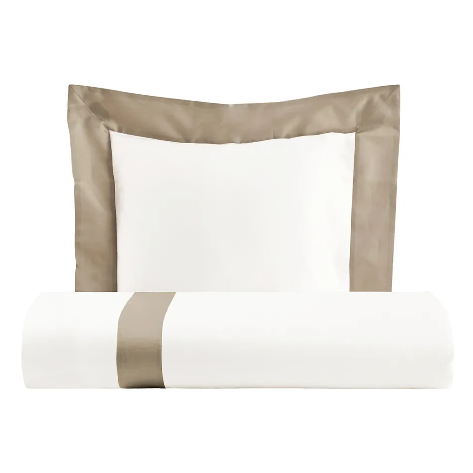100% Cotton and 10% Cotton Satin Duvet Cover Set with 1 Pillow Case - Detail Viadurini