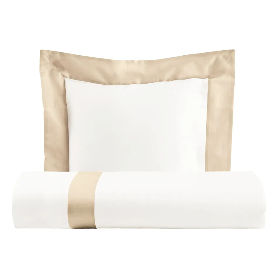 100% Cotton and 10% Cotton Satin Duvet Cover Set with 1 Pillow Case - Detail Viadurini