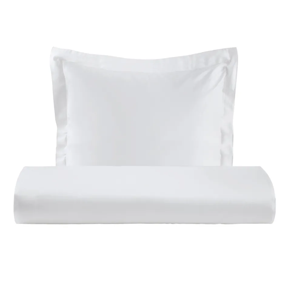 100% Cotton Satin Duvet Cover Set with 1 Pillowcase Made in Italy - Fluffy Viadurini