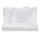 100% Cotton Satin Duvet Cover Set with 2 Pillow Cases Made in Italy - Fluffy Viadurini