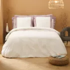 King Size Duvet Cover Set in 100% Cotton and 10% Cotton Satin - Detail Viadurini