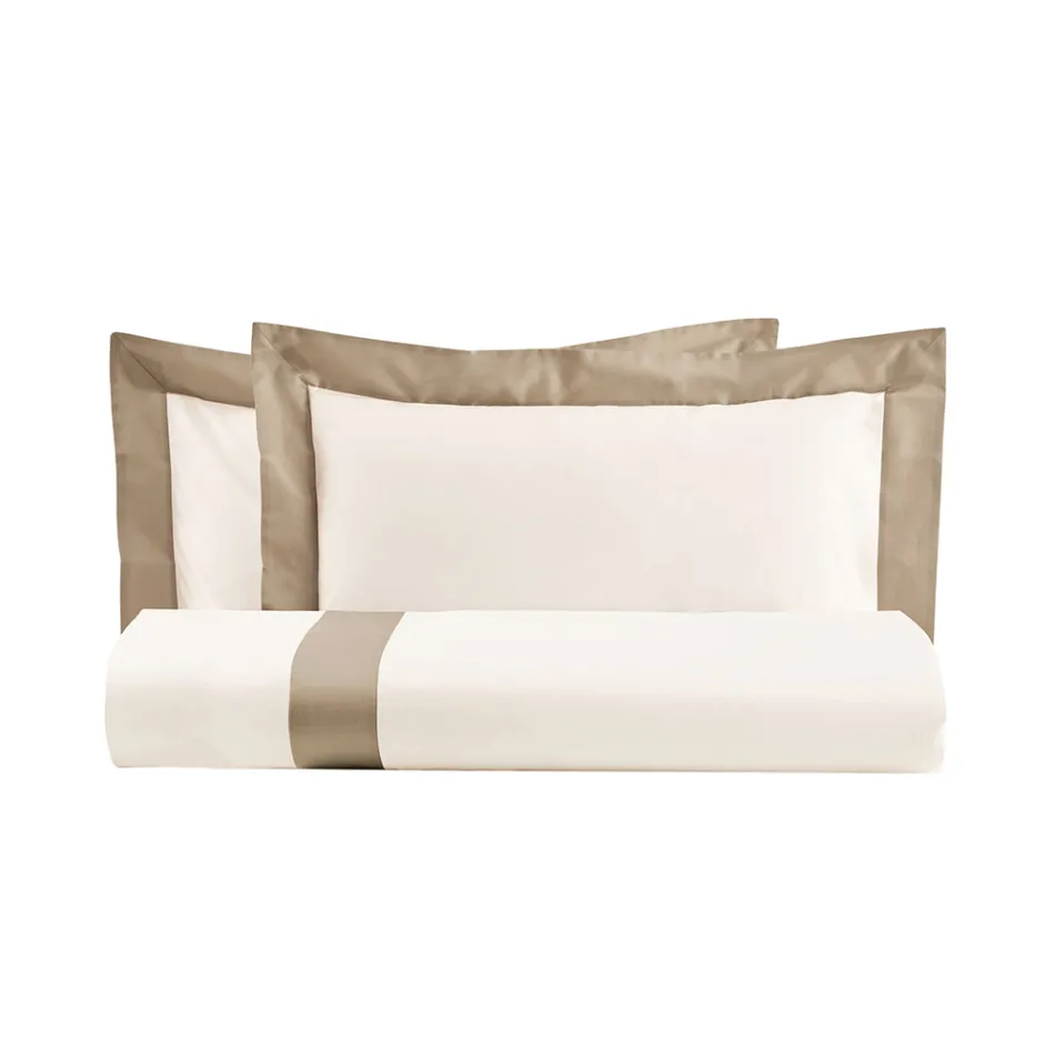 King Size Duvet Cover Set in 100% Cotton and 10% Cotton Satin - Detail Viadurini