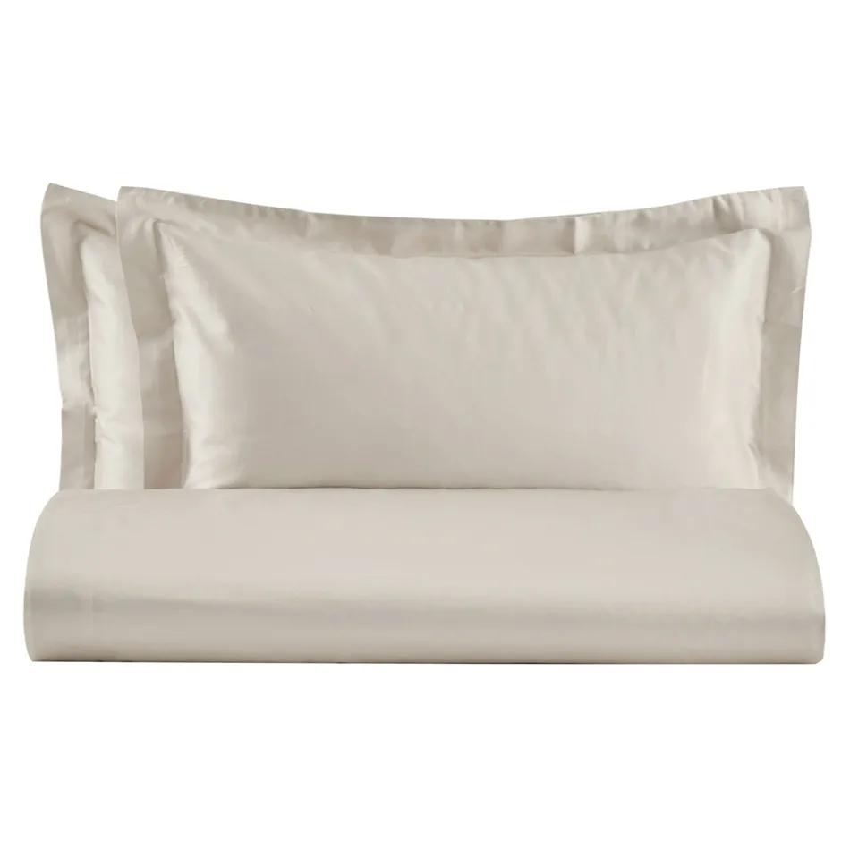 Double Duvet Cover Set in 100% Cotton Satin Made in Italy - Fluffy Viadurini