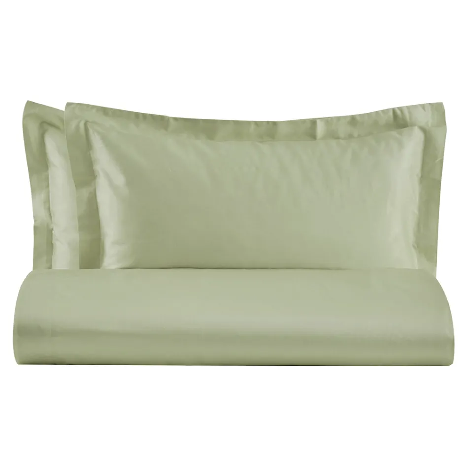 Double Duvet Cover Set in 100% Cotton Satin Made in Italy - Fluffy Viadurini