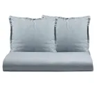 Double Duvet Cover Set in Pure Garment-Dyed Cotton with 2 Pillow Cases - Delicacy Viadurini