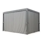 Pegola 3x4 mt in Anthracite Painted Aluminium with Crank - Levante Viadurini