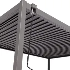 Anthracite Aluminum Pergola with Adjustable Roof - Vitta Viadurini