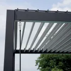 Aluminium Pergola with Adjustable Roof by Crank - Eolo Viadurini