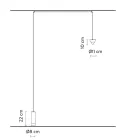 Wire Floor Lamp in Black Aluminium and Cone Great Minimal Design - Mercado Viadurini