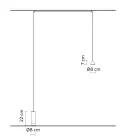 Wire Floor Lamp in Black Aluminium and Small Cone Minimal Design - Mercado Viadurini