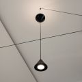 Floor Lamp in Black Aluminium and Double Cone Minimal Design - Mercado