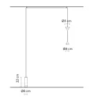 Floor Lamp in Black Aluminium and Double Cone Minimal Design - Mercado Viadurini