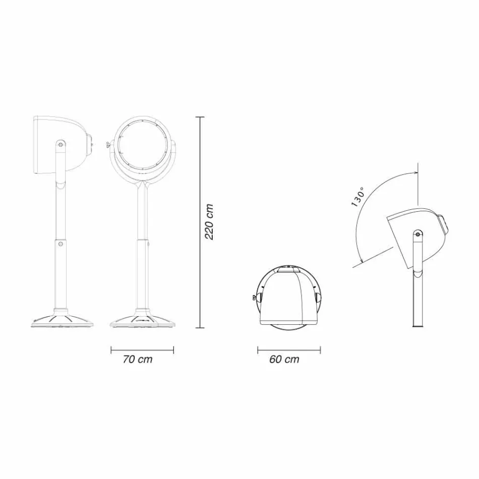 Poleasy Design Outdoor Floor Lamp, 2 Colours - Hollywood by Myyour Viadurini