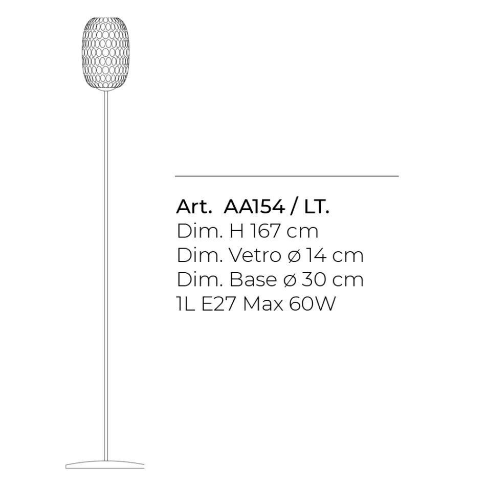 Floor Lamp in Cased or Transparent Glass Made in Italy - Sibilla Viadurini