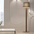 Modern Design Floor Lamp in Metal with Fabric Lampshade Made in Italy - Jump