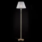 Crystal Floor Lamp with Made in Italy Lampshade for Interior Decor - Madrid Viadurini