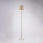 Wooden and Iron Floor Lamp and Lampshade Made in Italy for Interior Decorating - Tuscany Viadurini