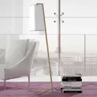Metal Floor Lamp with Modern White Cotton Lampshade Made in Italy - Barton Viadurini
