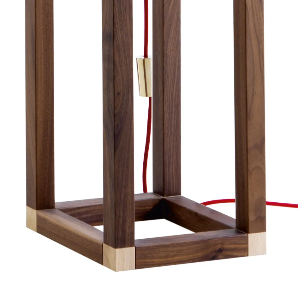 Design floor lamp in onyx and wood Grilli York made in Italy Viadurini