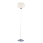 Glass Floor Lamp with Two Finishes and a Metal Frame Made in Italy - Brera Viadurini